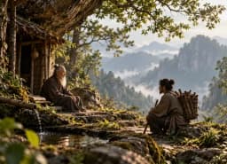 Ensamheten vid klippan i Tiantaibergen / En vishetshistoria